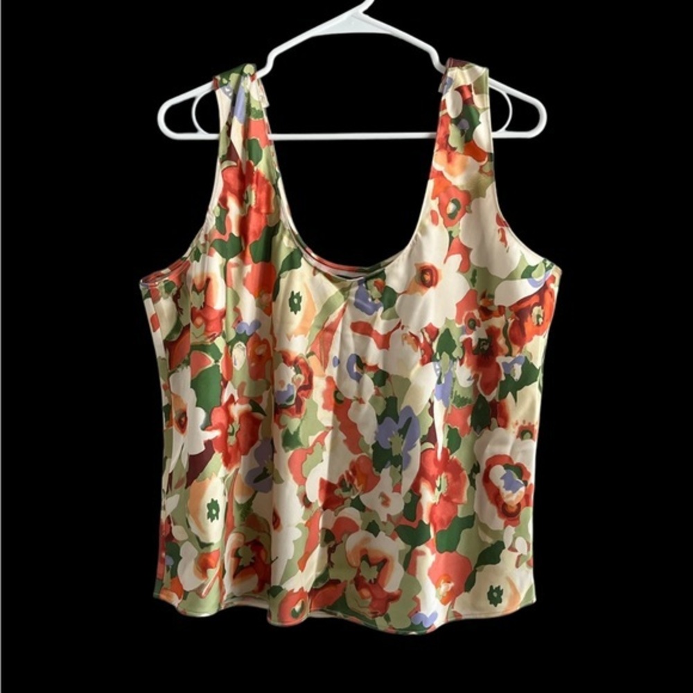 Abercrombie‎ & Fitch Silky Floral Tank Top, Size XL